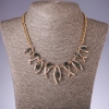 Necklace with Grey Crystals "Zigzag", Length 42-50cm