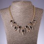 Necklace with Blue Crystals "Zigzags", Length 42-50cm