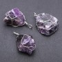 Wire-Wrapped Amethyst Pendant, 2.5x3.5cm(+-)