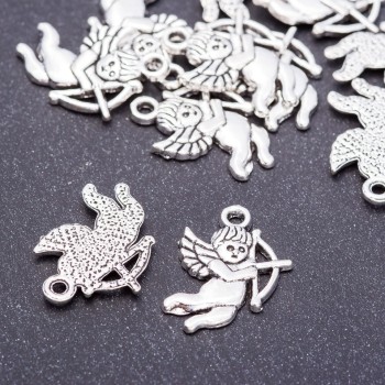 Cupid Pendant Finding, diameter 16mm, L2mm, hole diameter 3mm, pack 20g +/- 10pcs