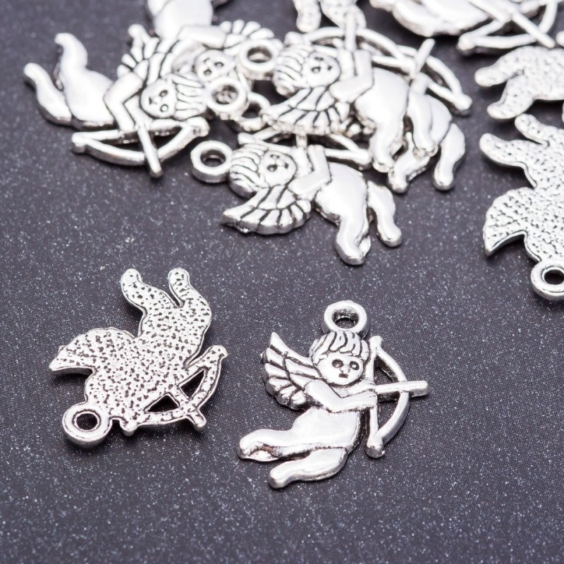Cupid Pendant Finding, diameter 16mm, L2mm, hole diameter 3mm, pack 20g +/- 10pcs