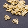 Elephant Pendant Finding "Antique Gold", diameter 14mm, length 12mm, hole diameter mm, pack 20g +/- 22pcs