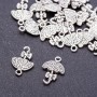 Findings Charm "Umbrella", diameter 13mm, length 20mm hole dia 3mm, pack 20g +/-17 pcs