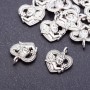 Findings Charm "Cupid in Heart", diameter 15mm, length 19mm hole dia 3mm, pack 20g +/-11 pcs