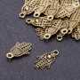 Findings Pendant Palm "bronze", diameter 12mm, length 20mm hole 3mm pkg. 20g +/-36pcs
