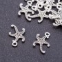 Pendant Finding Sea Star, 12mm diameter, 18mm long, 5mm hole, 20 g +/- 26 pc packing