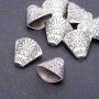 Bead Cap End Findings, diameter 18x19x7mm, hole dia. 5mm, pack of 10 pcs +/-