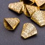Findings Bead Cap "old gold", diameter 18x19x7mm hole 5mm pkg. 20g +/-6pcs