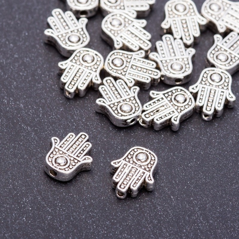 Pendant bead insert 'Hand' 12×10×3 mm hole-drilled, packaged 20g ± 17pcs