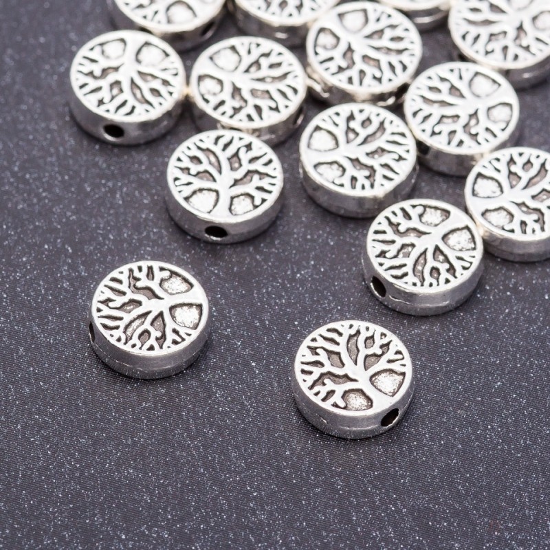 Wooden bead-insert 9x3 mm, diameter 9x3 mm drill holes, packaging 20 g ± 17 pcs