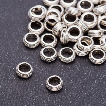 Findings Bead Insert Pandora Ring, diameter 7x3mm, hole diameter 5mm, pack 20g +/- 75pcs