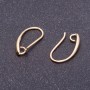 Ear hooks for earrings, length 18mm colour "light gold"