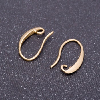 Earring Hooks, 15mm Length, Colour 'Light Bronze'