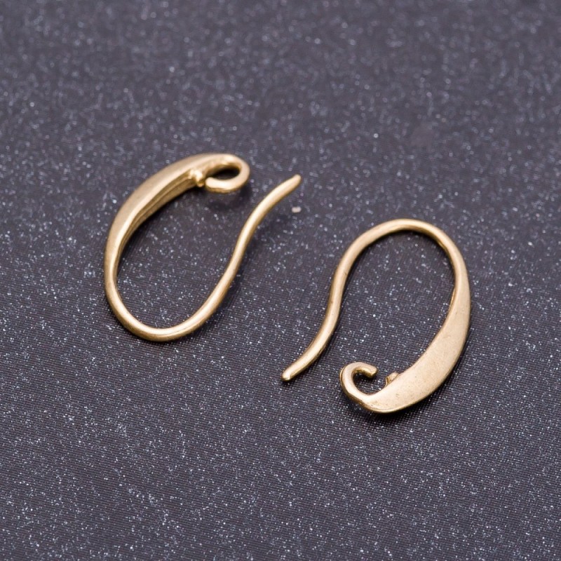 Earring Hooks, 15mm Length, Colour 'Light Bronze'