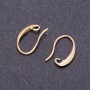 Earring Hooks, 15mm Length, Colour 'Light Bronze'