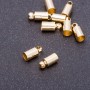 Findings End Cap "gold", diameter 4mm, length 9mm, hole dia. 5mm, 2 pcs