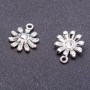 Findings Pendant "Daisy" "light silver", diameter 13mm, length 16mm hole diam. mm pack 9 pcs