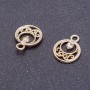Pendant Finding "East" "lemon silver", diameter 13mm, length 17mm, hole dia 3mm, pack of 7pcs