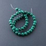Natural Malachite Beads (Pressed) on Thread, Diameter 8mm, 39cm