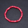 "Tourmaline" Bracelet (Imitation) Dark Pink, diameter 6x4mm, on Elastic