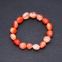 Orange Agate Tumbled Bracelet, 10x12mm, on elastic band