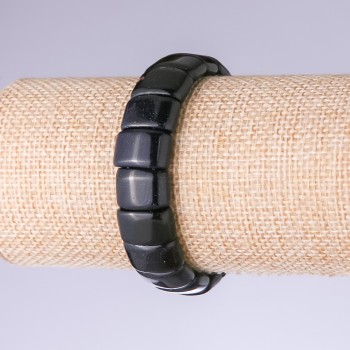 Bracelet Aventurine "Blue Sand Cairo Night", 15x11mm link, on elastic