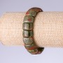 Heliotrope Jasper Link Bracelet 15x11mm on Elastic