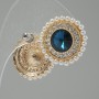 Emerald Crystal Earrings "Rivoli", diameter 10mm 22mm