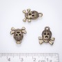Jewellery Findings Skull Pendant 13x17mm "bronze", pack of 20g +/- 13pcs