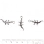 Jewellery Findings "Crocodile" Pendant 10x25mm, pack of 20g +/- 17pcs