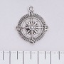 Jewellery Findings Compass Rose Pendant 25x30mm, pack of 20g +/- 7pcs