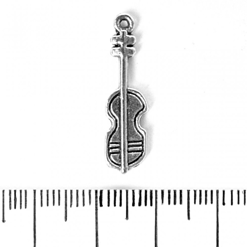 Jewellery Findings Violin Pendant 26x7mm, pack of 20g +/- 17pcs