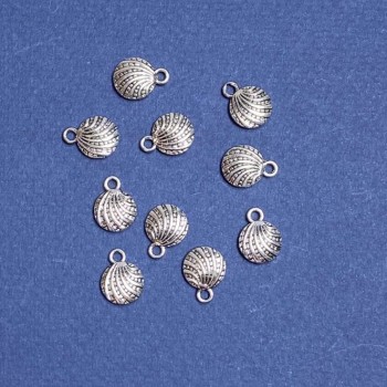 Shell Pendant Finding 10x13mm, pack 20g +/- 20pcs