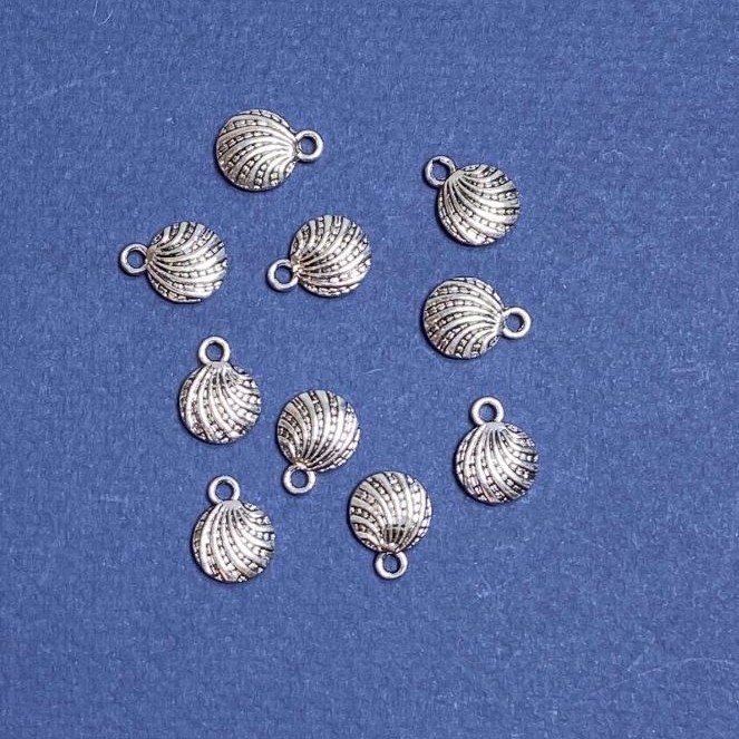 Shell Pendant Finding 10x13mm, pack 20g +/- 20pcs