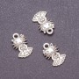 Kitty Pendant Finding, diameter 10mm, length 17mm, pack 20g +/- 21pcs