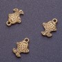 Fish Pendant Finding, length 15mm, hole diameter 1.5mm, colour bronze, pack 20g +/- 20pcs