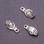 Buddha Hand Pendant Finding 18x8mm, pack 20g +/- 12pcs