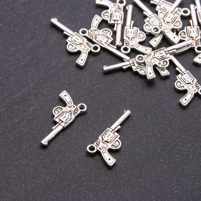 Revolver Pendant Finding, diameter 1.8mm, size 24x12mm, pack 20g +/- 16pcs