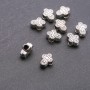 Pandora Cross Bead Finding, diameter 4.5mm, size 14x9mm, pack 20g +/- 9pcs
