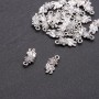 Findings Pendant Fish, 5mm diameter, length 18x8mm, pack 20g +/- 21pcs