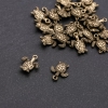 Turtle Pendant Finding "Bronze", diameter 1.5mm, length 16x13mm, pack 20g +/- 22pcs