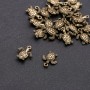 Turtle Pendant Finding "Bronze", diameter 1.5mm, length 16x13mm, pack 20g +/- 22pcs