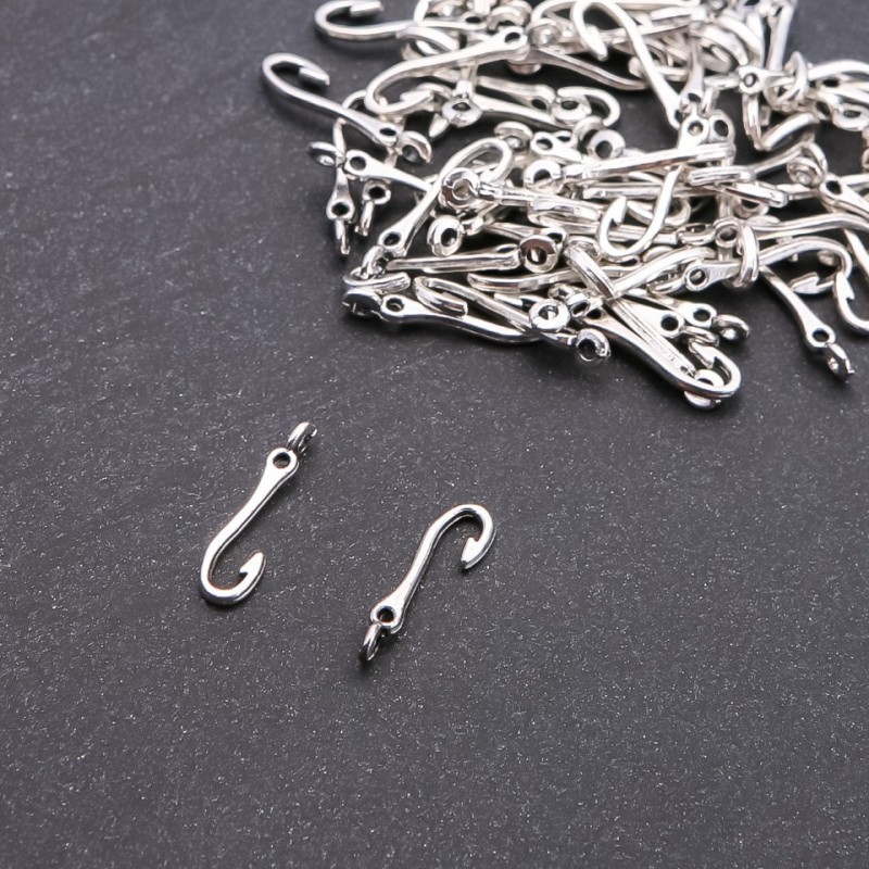 Findings Pendant Hook 5x20mm, pack 20g +/- 55pcs