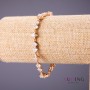 Xuping Bracelet with White Stones, length 18–20 cm, thickness 7 mm, gold colour