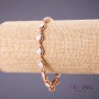 Xuping Bracelet with White Stones, length 17-19cm, thickness 7mm, gold colour