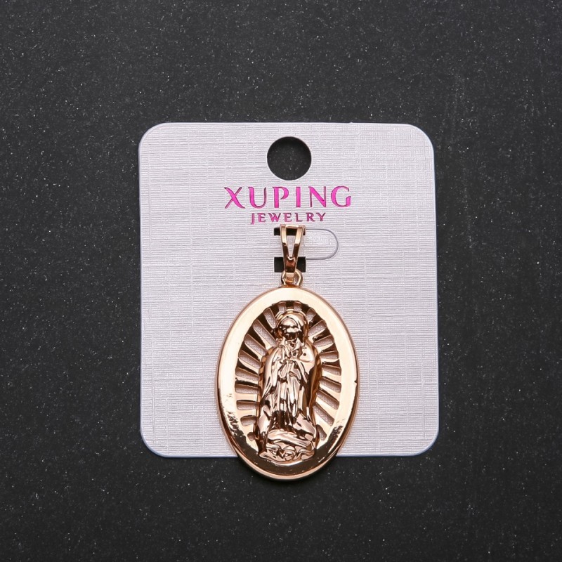 Xuping Icon Pendant, 22x32mm diameter, 4cm length, gold colour