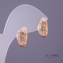 Xuping Earrings, 6mm diameter, 14mm length, 18K plating