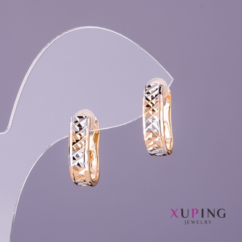 Earrings Xuping, 5mm diameter, 12mm length, gold colour