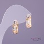 Earrings Xuping, 5mm diameter, 12mm length, gold colour