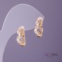 Earrings Xuping, diameter 6mm 8mm, length 11mm, colour gold silver